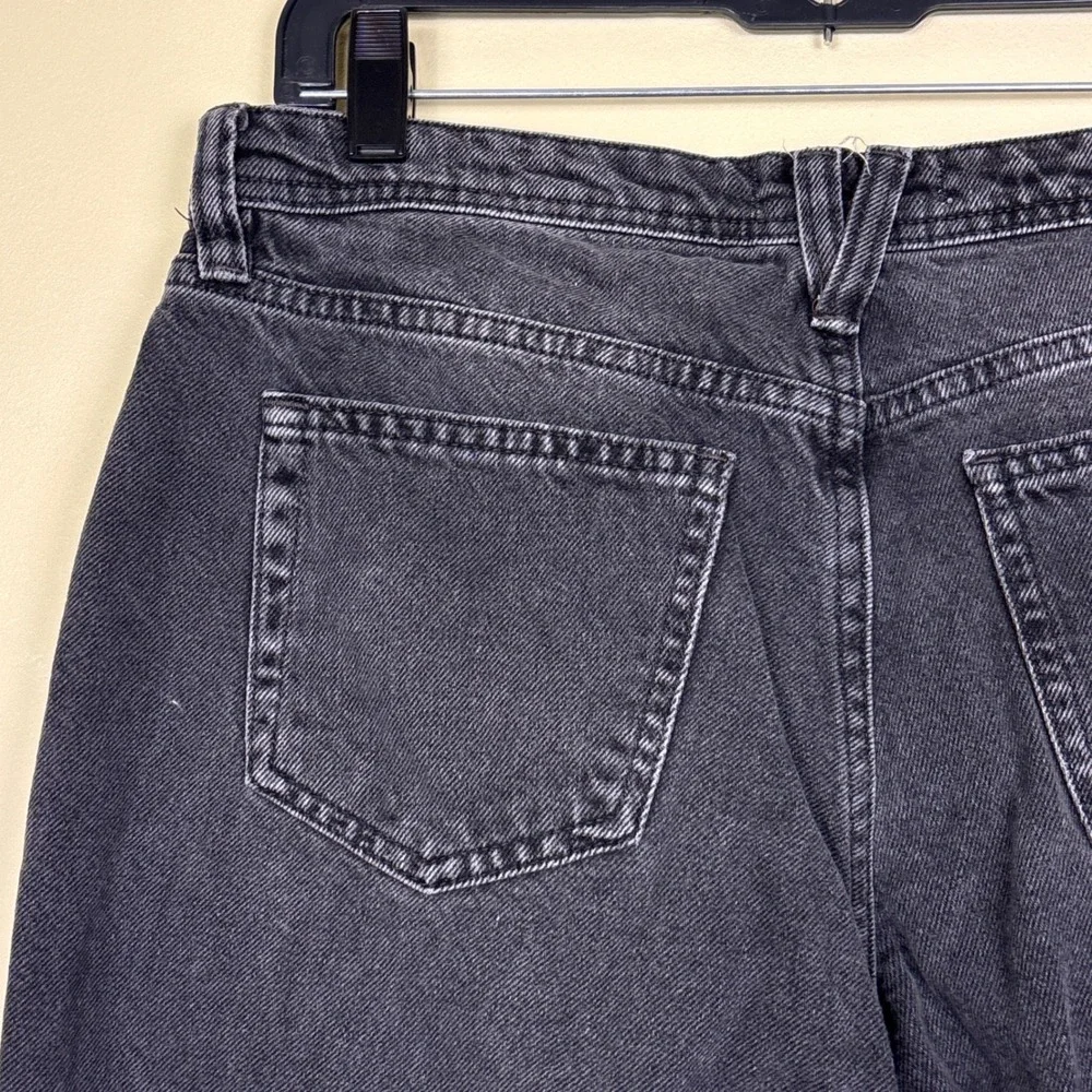 FREE PEOPLE We The Free Yoke Straight Leg Jeans Washed Black Women Size 28 Denim